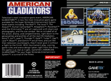 American Gladiators (USA) box cover back